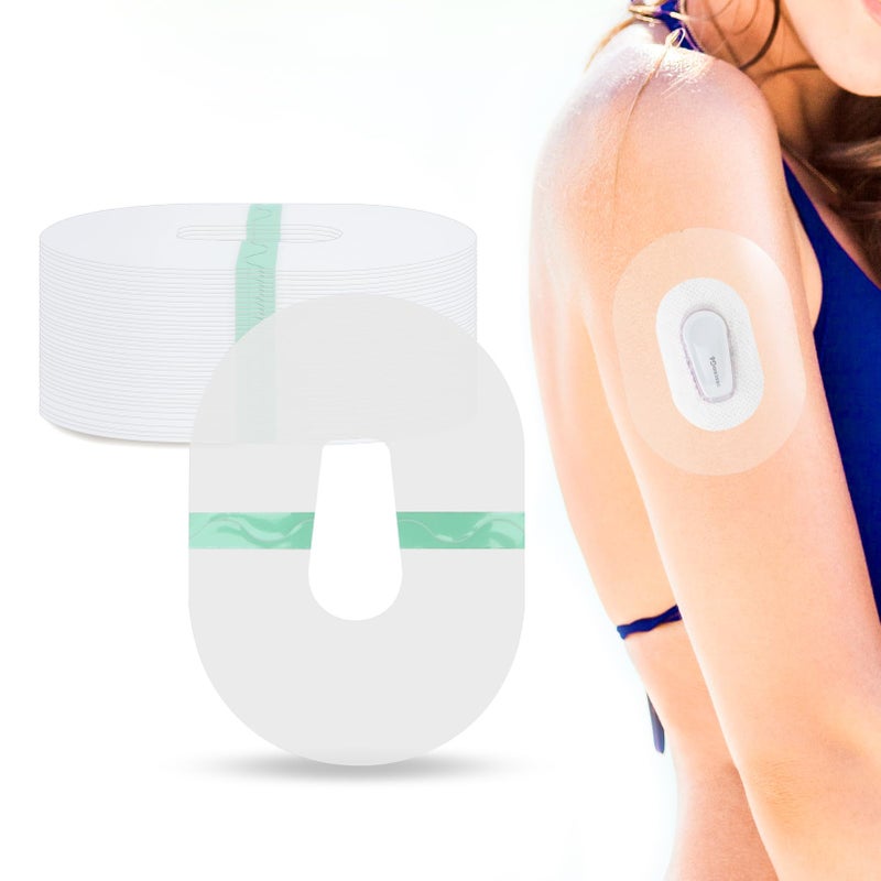لاصقات YOUSHARES Dexcom G6 40 عبوة - أغطية حساسات Dexcom G6 المقاومة للماء لمراقبة الجلوكوز المستمرة، حماية لاصقة صديقة للبشرة لمدة 14 يومًا (شفافة)